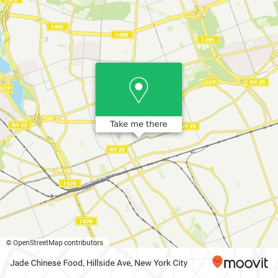 Jade Chinese Food, Hillside Ave map