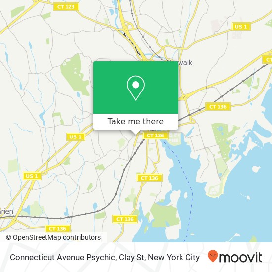 Mapa de Connecticut Avenue Psychic, Clay St