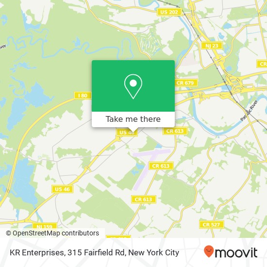 Mapa de KR Enterprises, 315 Fairfield Rd