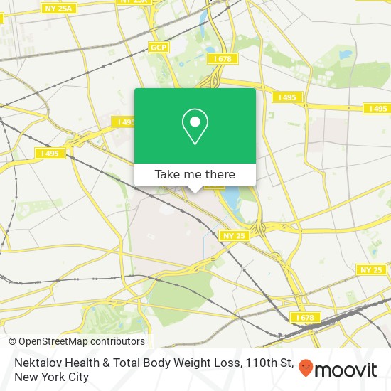 Nektalov Health & Total Body Weight Loss, 110th St map