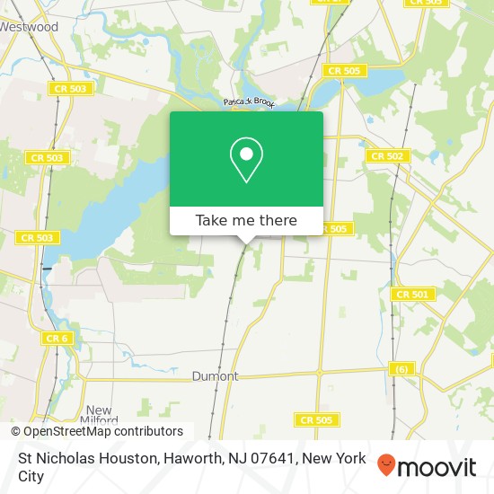 Mapa de St Nicholas Houston, Haworth, NJ 07641