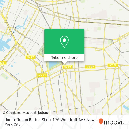 Mapa de Jomar Tunon Barber Shop, 176 Woodruff Ave