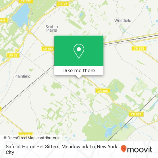 Mapa de Safe at Home Pet Sitters, Meadowlark Ln