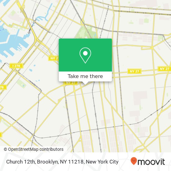 Church 12th, Brooklyn, NY 11218 map