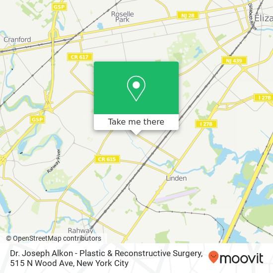 Mapa de Dr. Joseph Alkon - Plastic & Reconstructive Surgery, 515 N Wood Ave