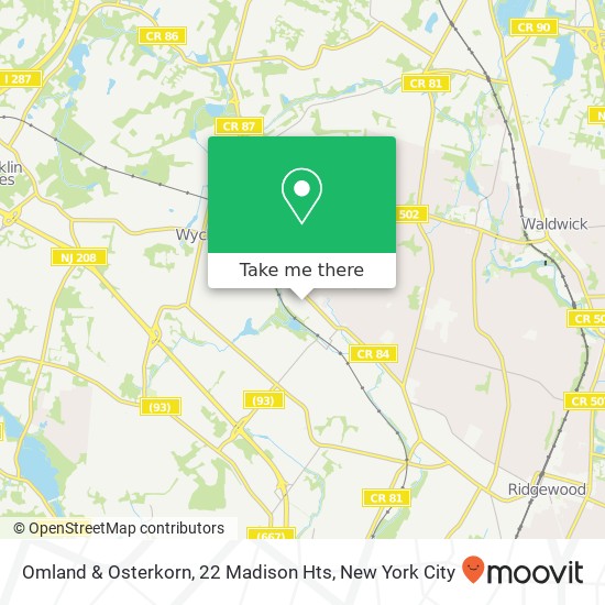 Mapa de Omland & Osterkorn, 22 Madison Hts