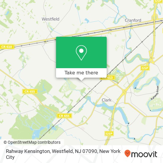 Mapa de Rahway Kensington, Westfield, NJ 07090