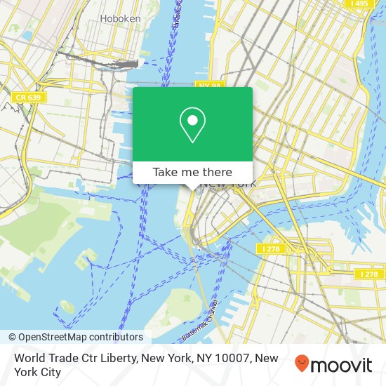 World Trade Ctr Liberty, New York, NY 10007 map