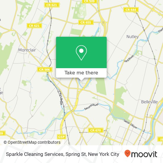 Sparkle Cleaning Services, Spring St map