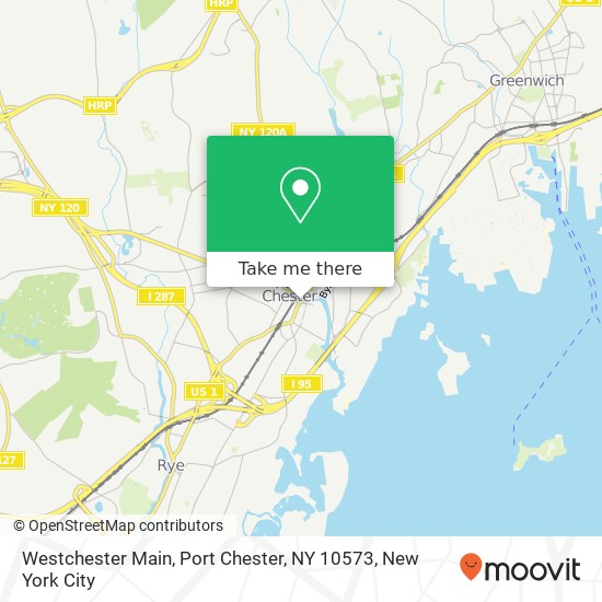Mapa de Westchester Main, Port Chester, NY 10573