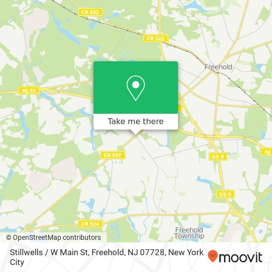 Mapa de Stillwells / W Main St, Freehold, NJ 07728
