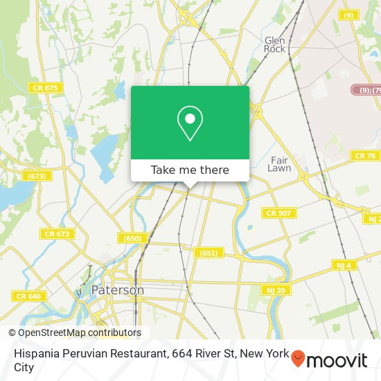 Hispania Peruvian Restaurant, 664 River St map