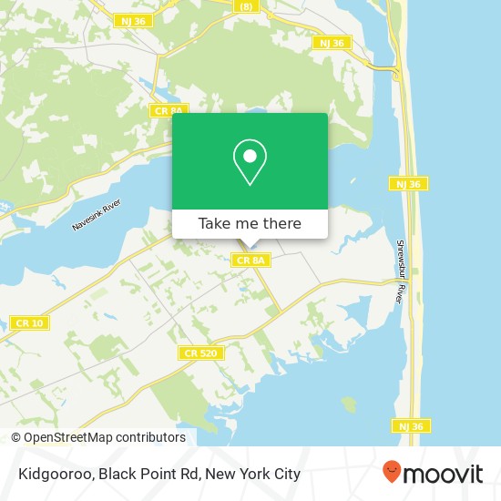 Mapa de Kidgooroo, Black Point Rd