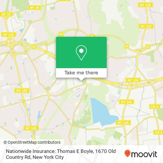 Nationwide Insurance: Thomas E Boyle, 1670 Old Country Rd map