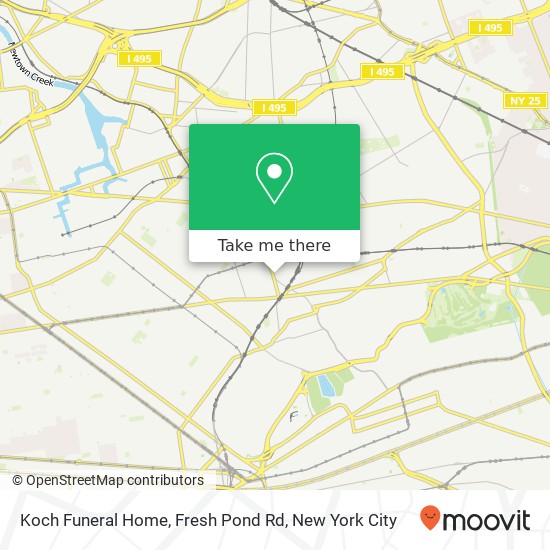 Koch Funeral Home, Fresh Pond Rd map