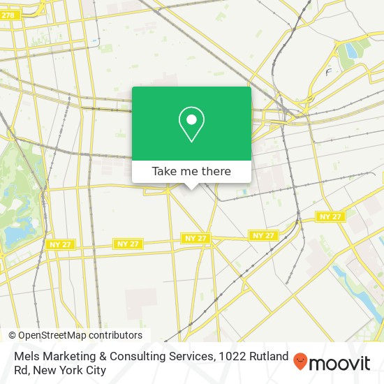 Mapa de Mels Marketing & Consulting Services, 1022 Rutland Rd