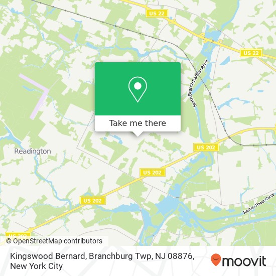 Mapa de Kingswood Bernard, Branchburg Twp, NJ 08876