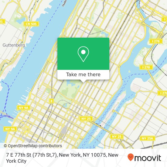 Mapa de 7 E 77th St (77th St,7), New York, NY 10075