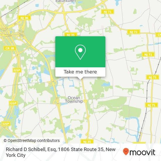 Mapa de Richard D Schibell, Esq, 1806 State Route 35