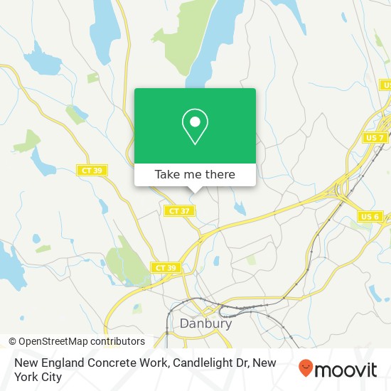 Mapa de New England Concrete Work, Candlelight Dr