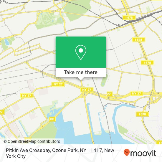 Pitkin Ave Crossbay, Ozone Park, NY 11417 map