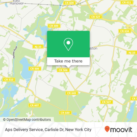 Mapa de Aps Delivery Service, Carlisle Dr