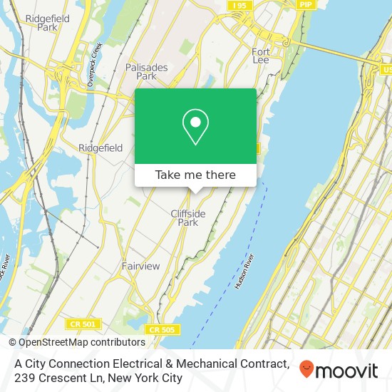 Mapa de A City Connection Electrical & Mechanical Contract, 239 Crescent Ln