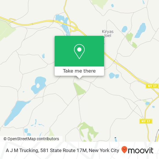 Mapa de A J M Trucking, 581 State Route 17M