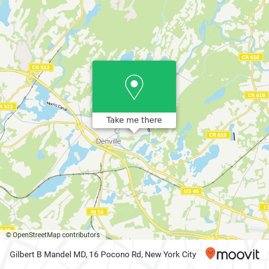 Mapa de Gilbert B Mandel MD, 16 Pocono Rd