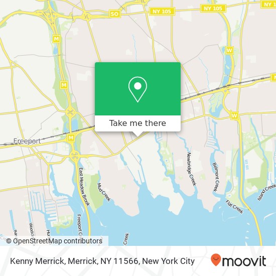 Mapa de Kenny Merrick, Merrick, NY 11566