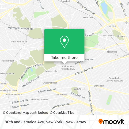80th and Jamaica Ave map