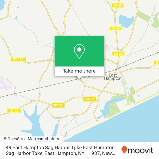 Mapa de 49,East Hampton Sag Harbor Tpke East Hampton Sag Harbor Tpke, East Hampton, NY 11937