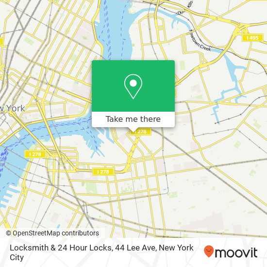 Mapa de Locksmith & 24 Hour Locks, 44 Lee Ave