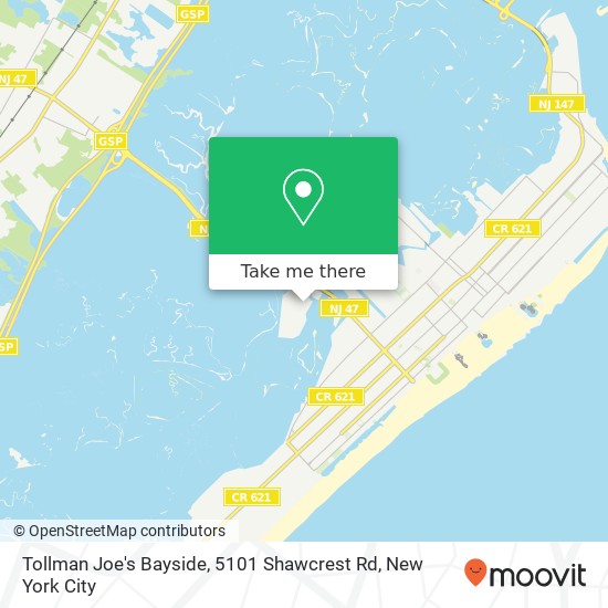 Mapa de Tollman Joe's Bayside, 5101 Shawcrest Rd