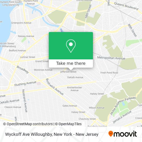 Wyckoff Ave Willoughby map