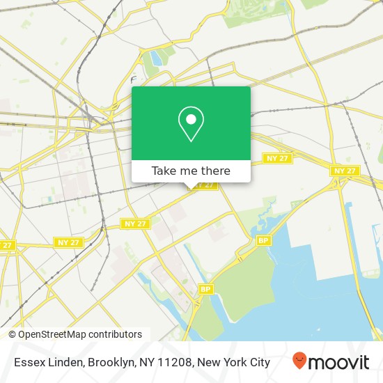 Mapa de Essex Linden, Brooklyn, NY 11208