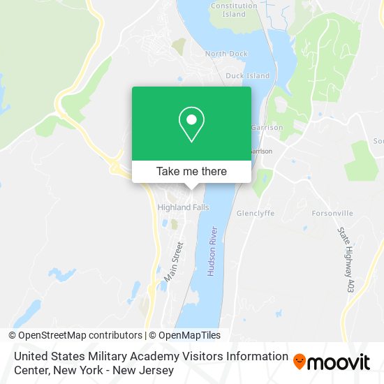 United States Military Academy Visitors Information Center map