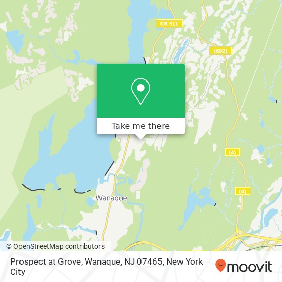 Mapa de Prospect at Grove, Wanaque, NJ 07465