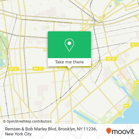 Remsen & Bob Marley Blvd, Brooklyn, NY 11236 map