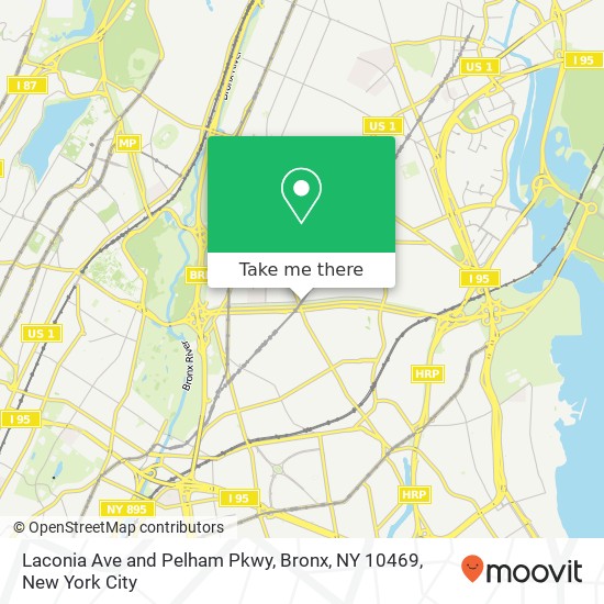 Laconia Ave and Pelham Pkwy, Bronx, NY 10469 map