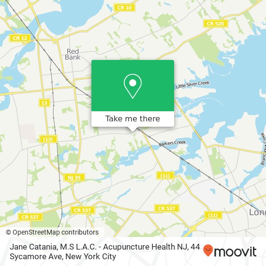 Mapa de Jane Catania, M.S L.A.C. - Acupuncture Health NJ, 44 Sycamore Ave
