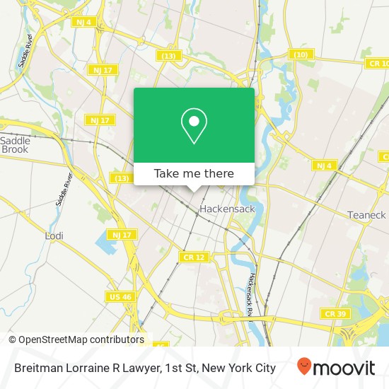 Breitman Lorraine R Lawyer, 1st St map