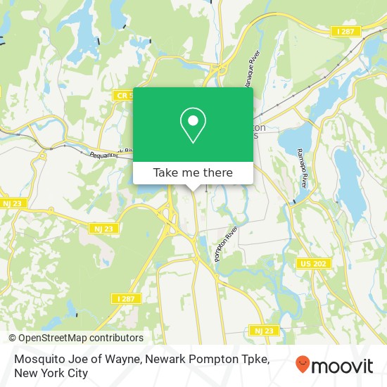Mapa de Mosquito Joe of Wayne, Newark Pompton Tpke