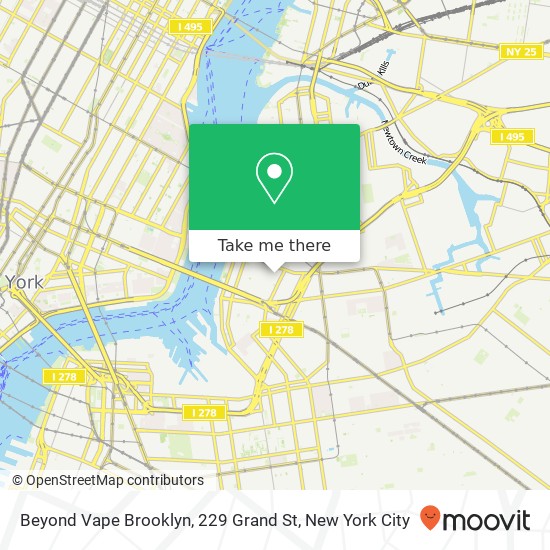 Mapa de Beyond Vape Brooklyn, 229 Grand St