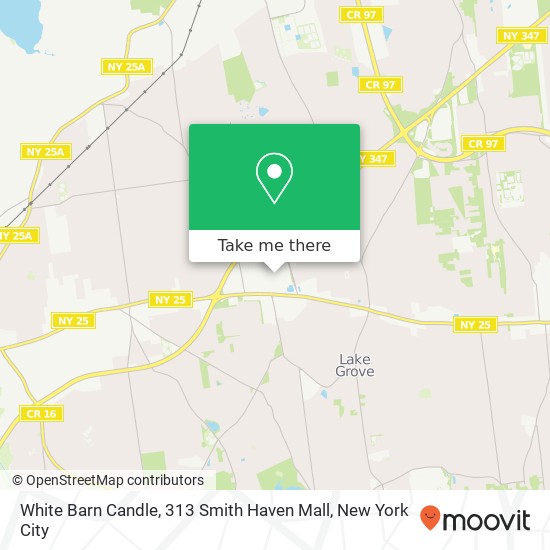 Mapa de White Barn Candle, 313 Smith Haven Mall