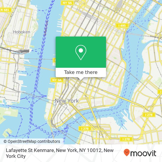 Mapa de Lafayette St Kenmare, New York, NY 10012