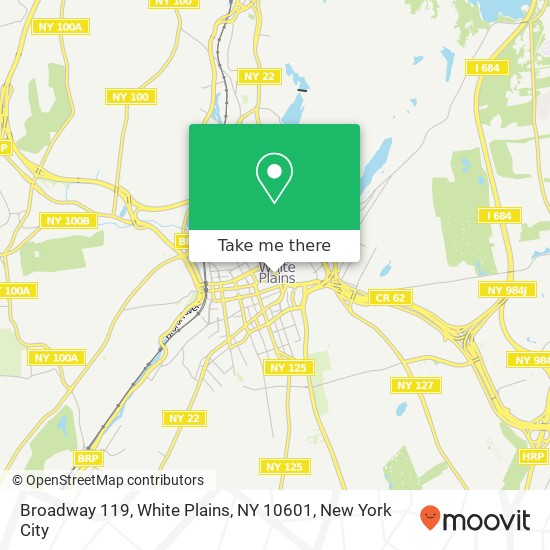 Mapa de Broadway 119, White Plains, NY 10601