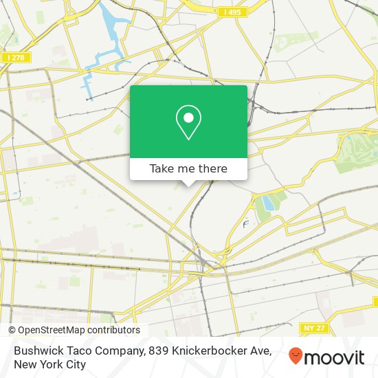 Bushwick Taco Company, 839 Knickerbocker Ave map