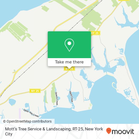 Mott's Tree Service & Landscaping, RT-25 map