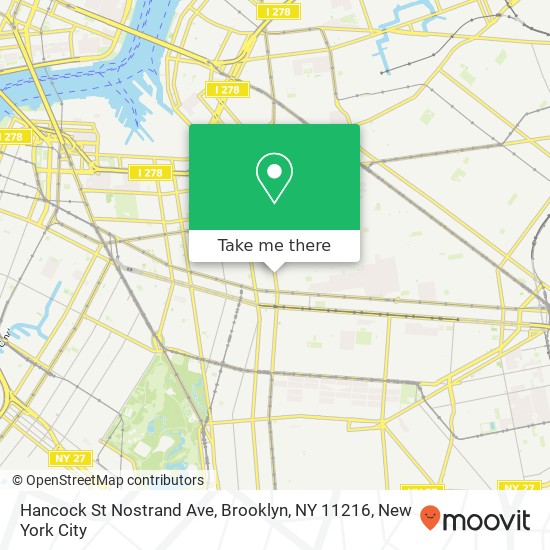Hancock St Nostrand Ave, Brooklyn, NY 11216 map